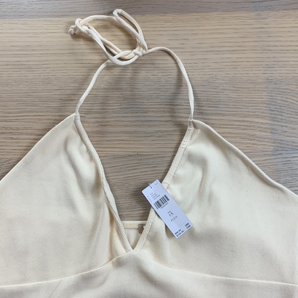 🥰NWT Anthropologie U-Neck Halter Ruched Dress (1X) - Picture 5 of 6